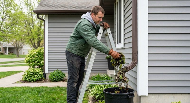 Downspout Blockage Removal in Rochester, NY